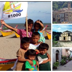 A Leyte fisherman receives NVC’s 1,000th Peter Project boat