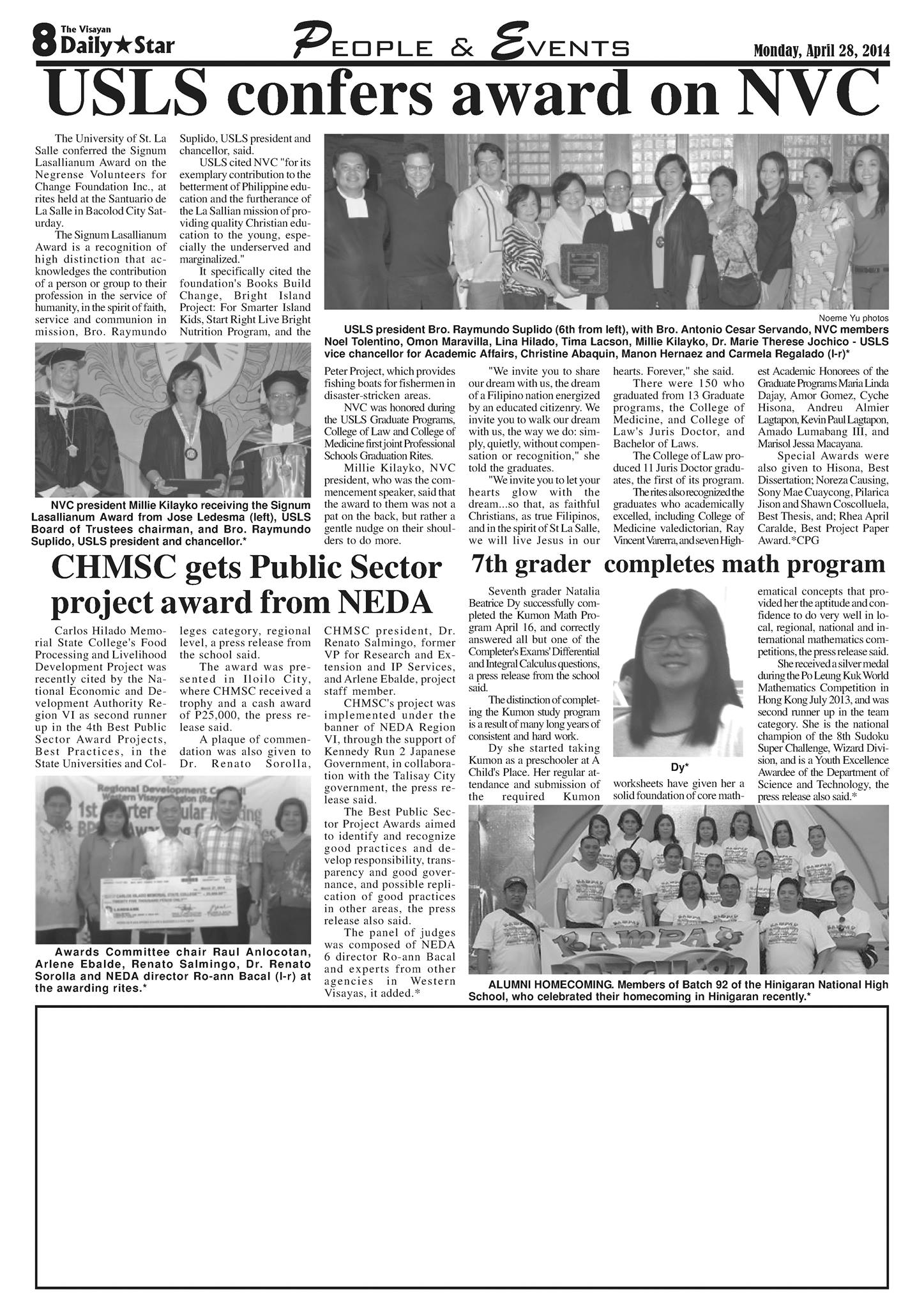 Visayan Daily Star, April 28, 2014