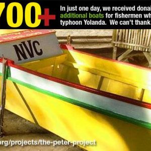 Lucky 700: In just one day, we received donations for over 100 boats