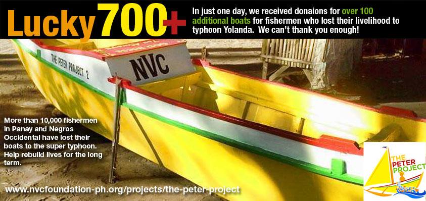 700 boats for Filipino fishermen