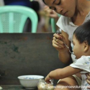 One of our first feeding activities