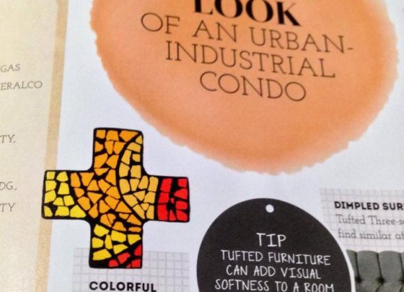 Mosaic cross featured in Real Living Magazine Mosaic cross featured in Real Living Magazine