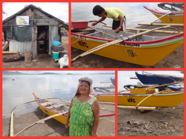 Pedro Castor the recipient of a Peter Project banca in Tacloban, Leyte