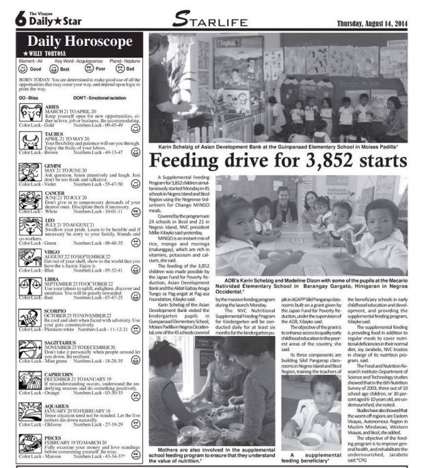 Visayan Daily Star, August 14, 2014