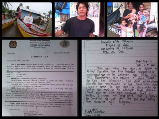 Michael Sabalsa, of Tanauan Leyte, is a Peter Project beneficiary whose boat was stolen