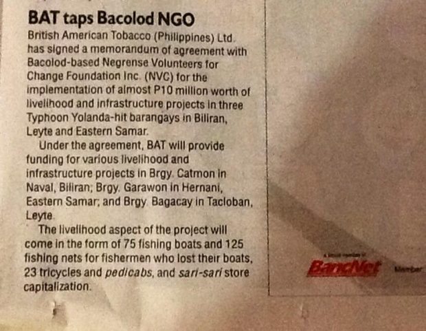 Philippine Daily Inquirer, September 29, 2014