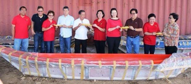 NVC trustees at the turnover of a fiberglass boat plant in Sagay City, Negros Occidental