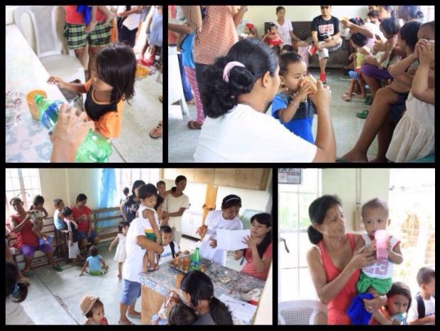 Mingo distribution to mothers of the children enrolled in the Start Right, Live Bright Nutrition Program in Magarao, Camarines Sur during the second week of the program.