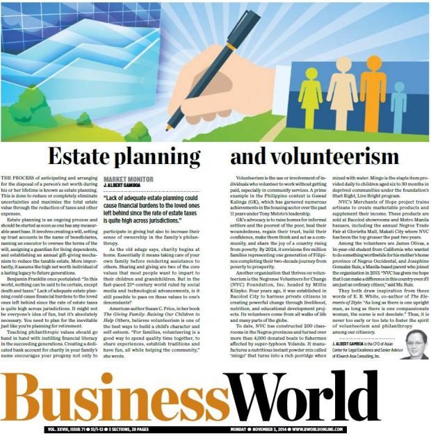 BusinessWorld, November 3, 2014