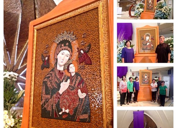 NVC mosaic of Our Lady of Perpetual Help installed at St. John Bosco church