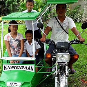 Alternative charity Christmas gift - a tricycle for a Filipino family