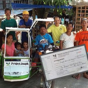 Tricycle recipients become donors for Marawi
