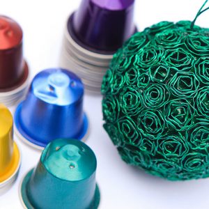 NVC artisans upcycle Nespresso coffee capsules into Christmas ornaments