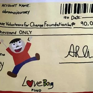 Abram’s LoveBag campaign raises funds for 120 school bags