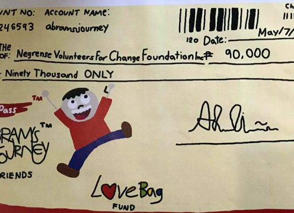 Abram’s LoveBag campaign raises funds for 120 school bags Abram’s LoveBag campaign raises funds for 120 school bags
