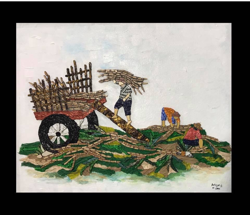 “Carga, Tapas” refer to the back-breaking work of chopping mature sugarcane and loading these to be churned and turned into table sugar.