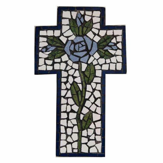 Large Mosaic Cross - Floral 1
