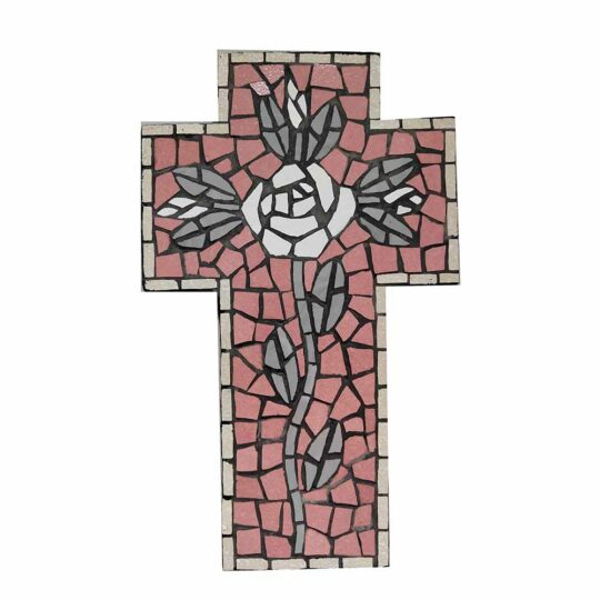 Large Mosaic Cross - Floral 4