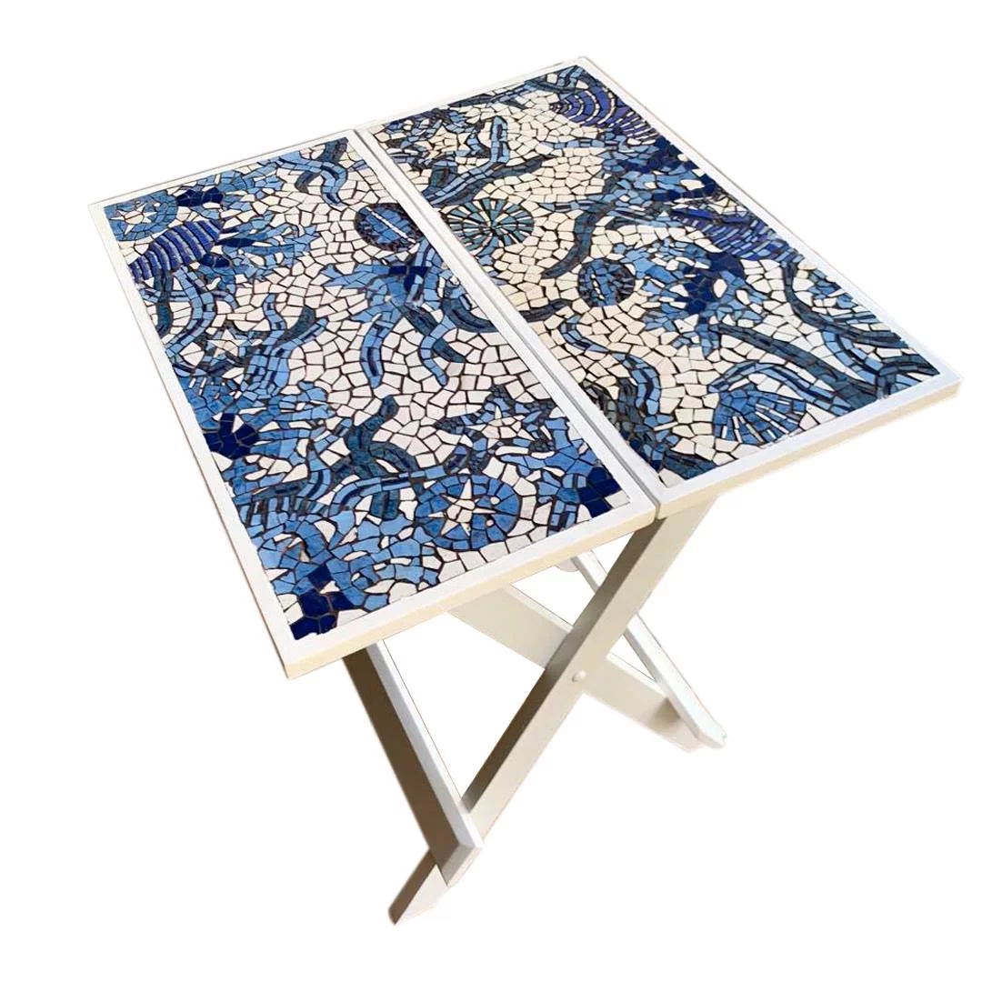Mosaic on sale folding table