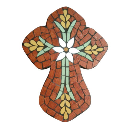 Soft-Edged Large Mosaic Cross - Floral A