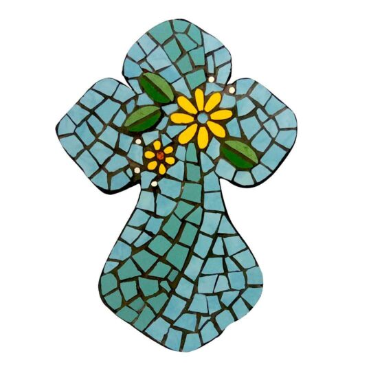 Soft-Edged Large Mosaic Cross - Floral C