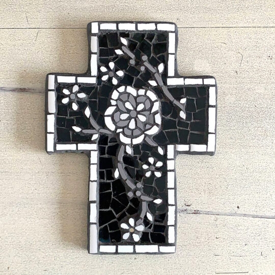 Medium Mosaic Cross - Oriental Blooms (A)