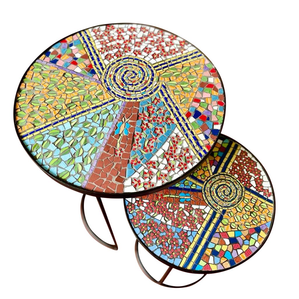 Mosaic Nesting Tables Batik B NVC Foundation A Philippine Charity