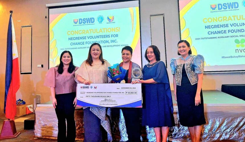NVC Foundation Receives an Outstanding Auxiliary Social Welfare and Development Agency Award from the Department of Social Welfare and Development