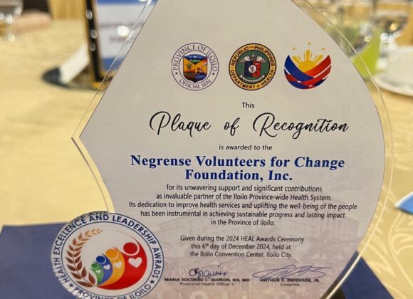 NVC Foundation’s Efforts Recognized by the Iloilo Provincial Health Office